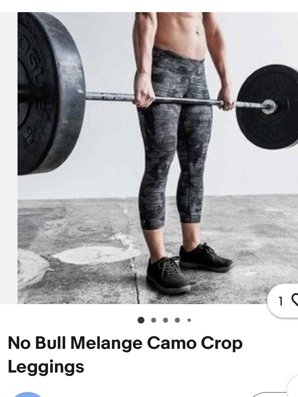 NOBULL Gray Camo Crop Leggings